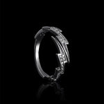 S925 Silver Lightning Bolt Zircon Ring - AKAK BODYJEWELRY - ear - tunnel