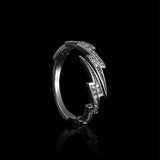 S925 Silver Lightning Bolt Zircon Ring - AKAK BODYJEWELRY - ear - tunnel