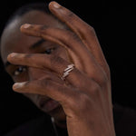 S925 Silver Lightning Bolt Zircon Ring - AKAK BODYJEWELRY - ear - tunnel