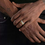 S925 Silver Moissanite Chain Vow Ring - AKAK BODYJEWELRY - ear - tunnel