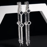 S925 Silver Moissanite Clover Bracelet - AKAK BODYJEWELRY - ear - tunnel