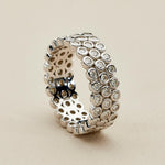 S925 Silver Moissanite Eternity Ring - AKAK BODYJEWELRY - ear - tunnel