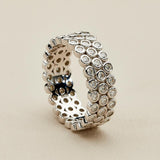 S925 Silver Moissanite Eternity Ring - AKAK BODYJEWELRY - ear - tunnel