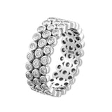 S925 Silver Moissanite Eternity Ring - AKAK BODYJEWELRY - ear - tunnel