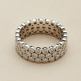 S925 Silver Moissanite Eternity Ring - AKAK BODYJEWELRY - ear - tunnel