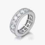 S925 Silver Moissanite Heavy Halo Ring - AKAK BODYJEWELRY - ear - tunnel