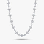 S925 Silver Moissanite Iced Crossfire Tennis Chain - AKAK BODYJEWELRY - ear - tunnel