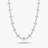 S925 Silver Moissanite Iced Crossfire Tennis Chain - AKAK BODYJEWELRY - ear - tunnel