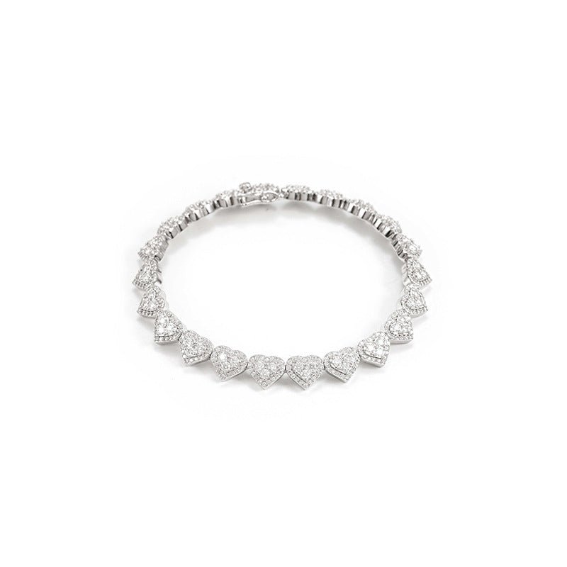 S925 Silver Moissanite Love Chain - AKAK BODYJEWELRY - ear - tunnel