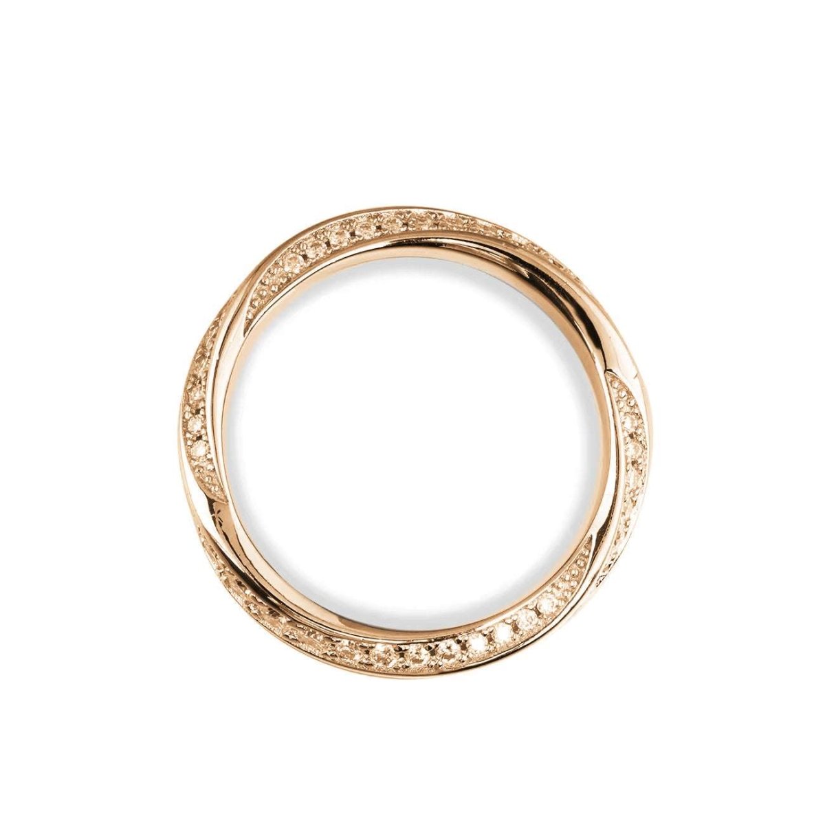 S925 Silver Moissanite Möbius Twist Engagement Ring - AKAK BODYJEWELRY - ear - tunnel