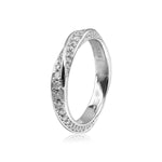 S925 Silver Moissanite Möbius Twist Engagement Ring - AKAK BODYJEWELRY - ear - tunnel