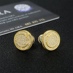 S925 Silver Moissanite Radiant Circle Studs Earrings - AKAK BODYJEWELRY - ear - tunnel