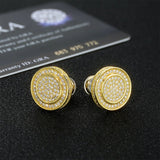 S925 Silver Moissanite Radiant Circle Studs Earrings - AKAK BODYJEWELRY - ear - tunnel