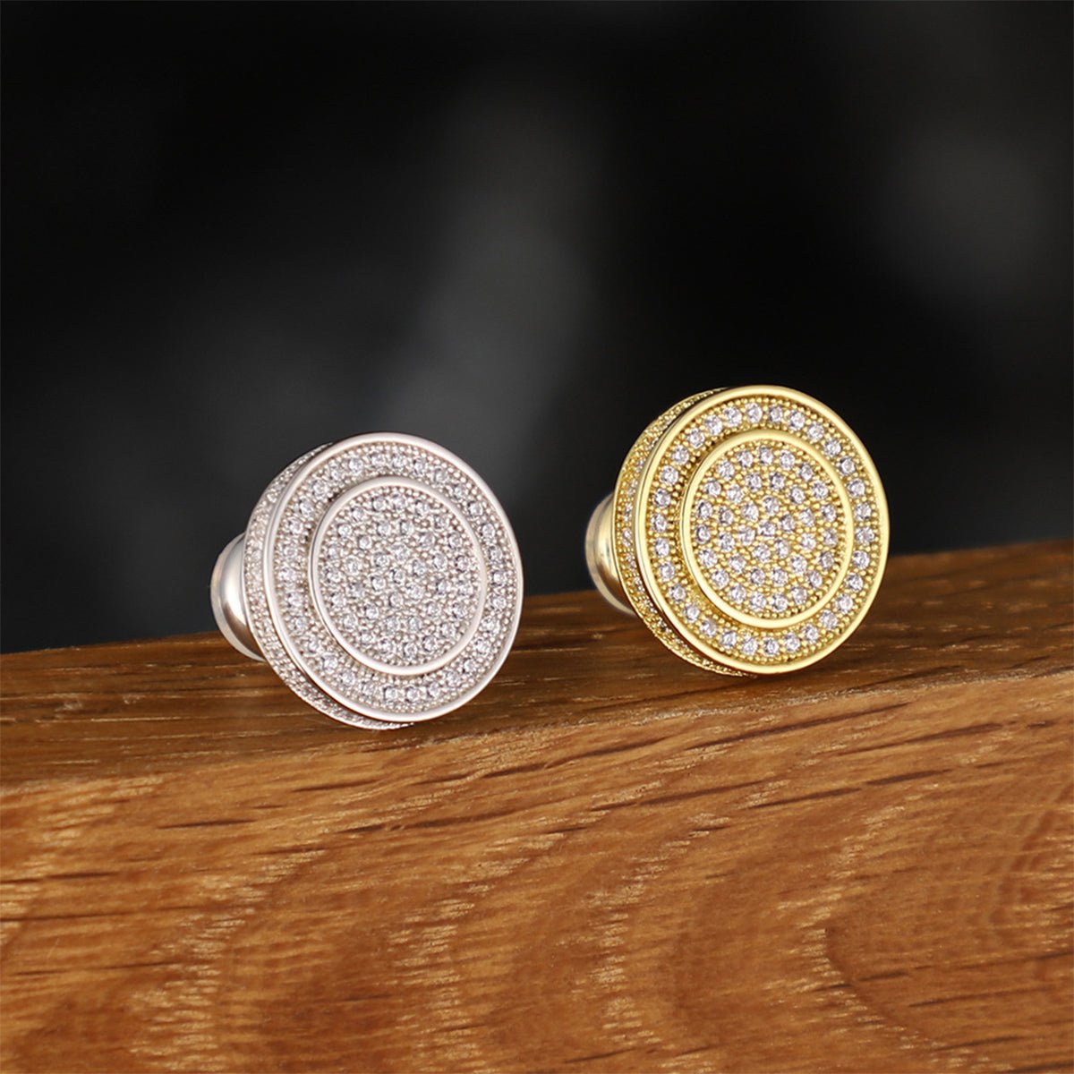 S925 Silver Moissanite Radiant Circle Studs Earrings - AKAK BODYJEWELRY - ear - tunnel