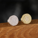 S925 Silver Moissanite Radiant Circle Studs Earrings - AKAK BODYJEWELRY - ear - tunnel