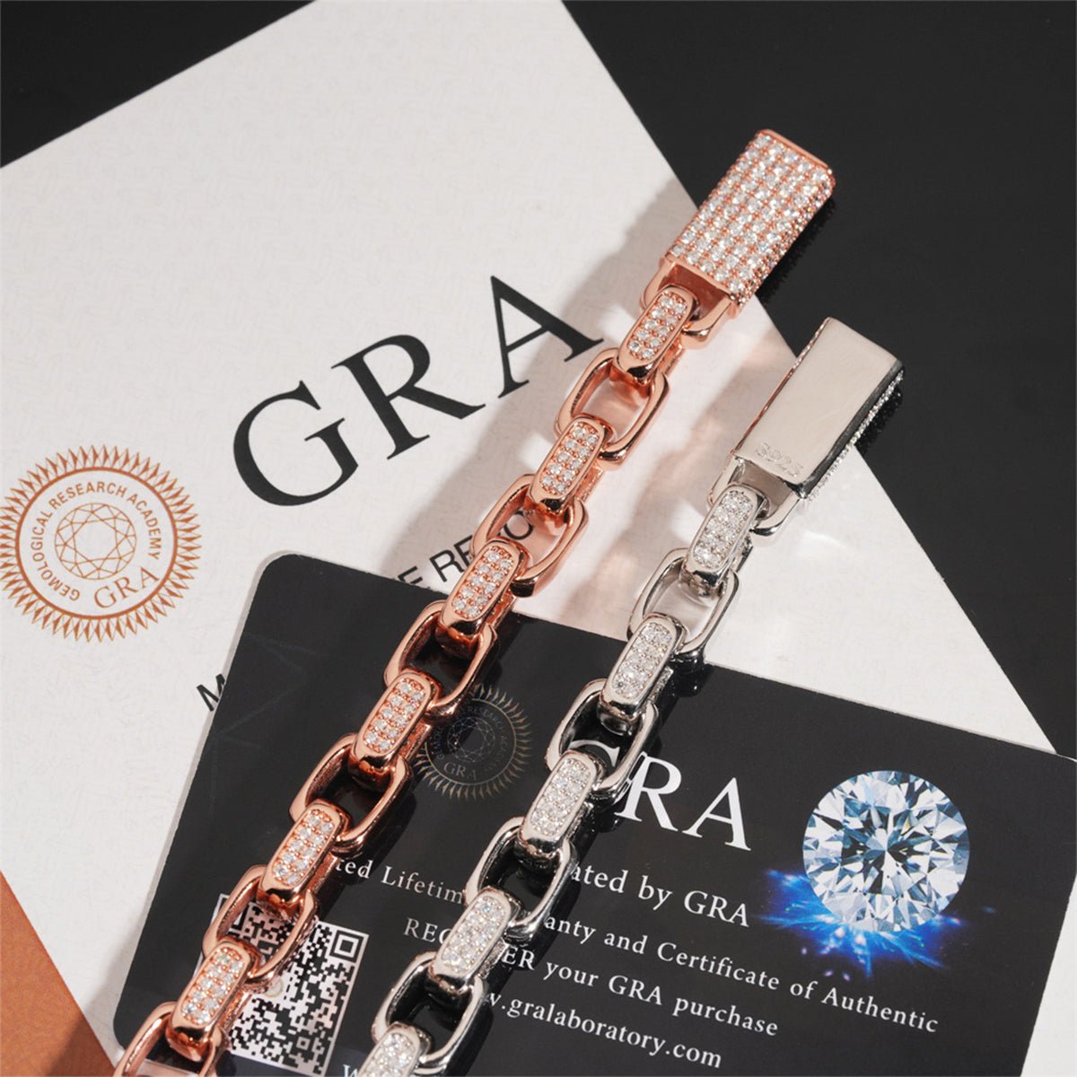S925 Silver Moissanite Radiant Link Bracelet - AKAK BODYJEWELRY - ear - tunnel
