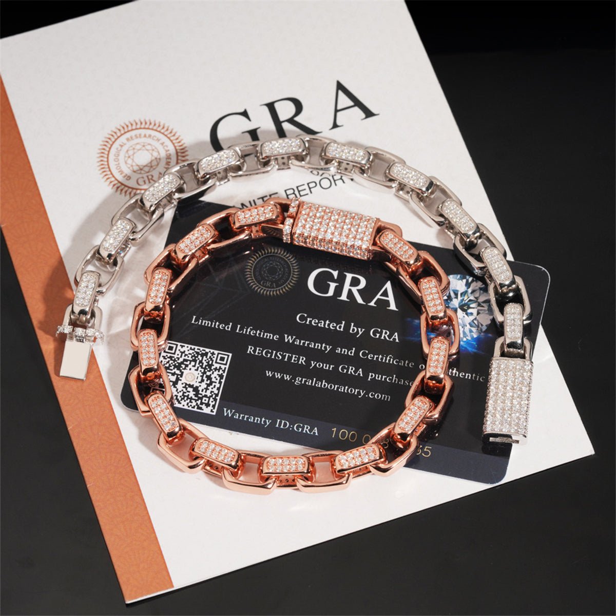 S925 Silver Moissanite Radiant Link Bracelet - AKAK BODYJEWELRY - ear - tunnel