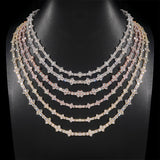 S925 Silver Moissanite Star - Link Necklace - AKAK BODYJEWELRY - ear - tunnel