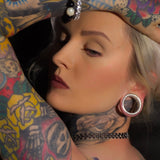 S925 Silver Moissanite Star Sparkling Ear Gauge Tunnel (2Pcs) - AKAK BODYJEWELRY - ear - tunnel