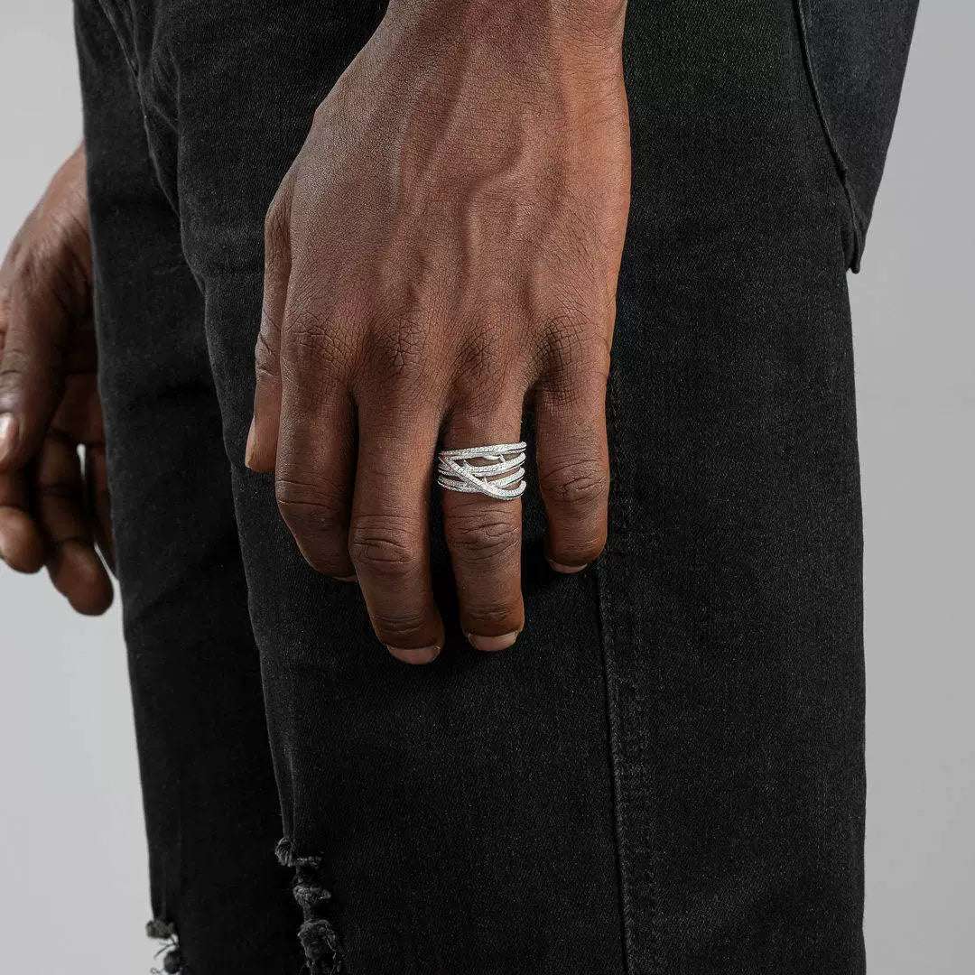 S925 Silver Moissanite Stray Current Ring - AKAK BODYJEWELRY - ear - tunnel