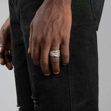 S925 Silver Moissanite Stray Current Ring - AKAK BODYJEWELRY - ear - tunnel