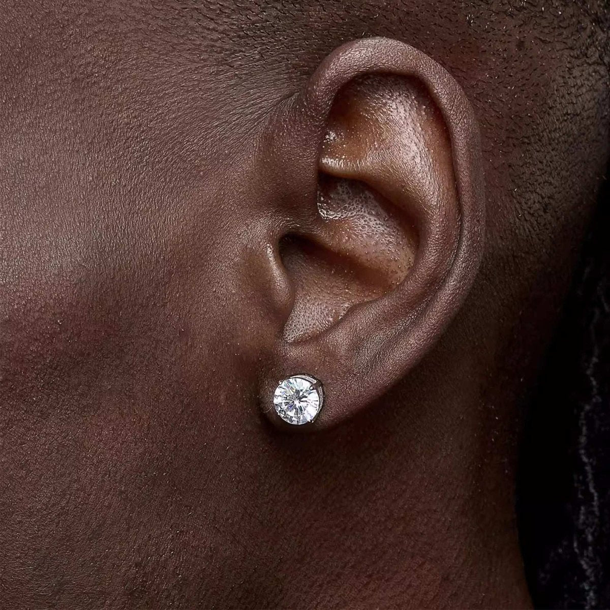 S925 Silver Moissanite Stud Earrings Jewelry for Women Men - AKAK BODYJEWELRY - ear - tunnel