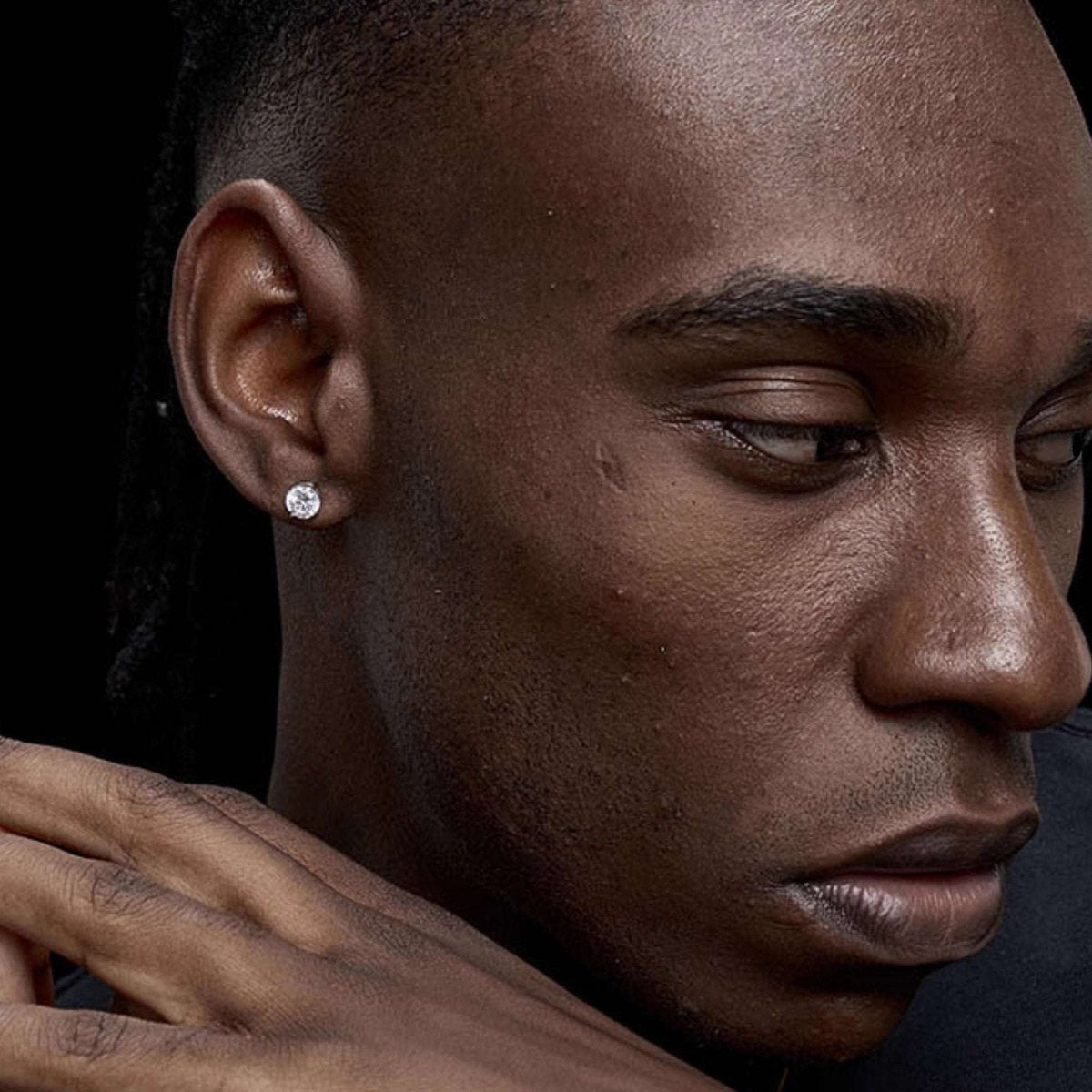 S925 Silver Moissanite Stud Earrings Jewelry for Women Men - AKAK BODYJEWELRY - ear - tunnel