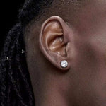 S925 Silver Moissanite Stud Earrings Jewelry for Women Men - AKAK BODYJEWELRY - ear - tunnel