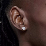 S925 Silver Moissanite Stud Earrings Jewelry for Women Men - AKAK BODYJEWELRY - ear - tunnel