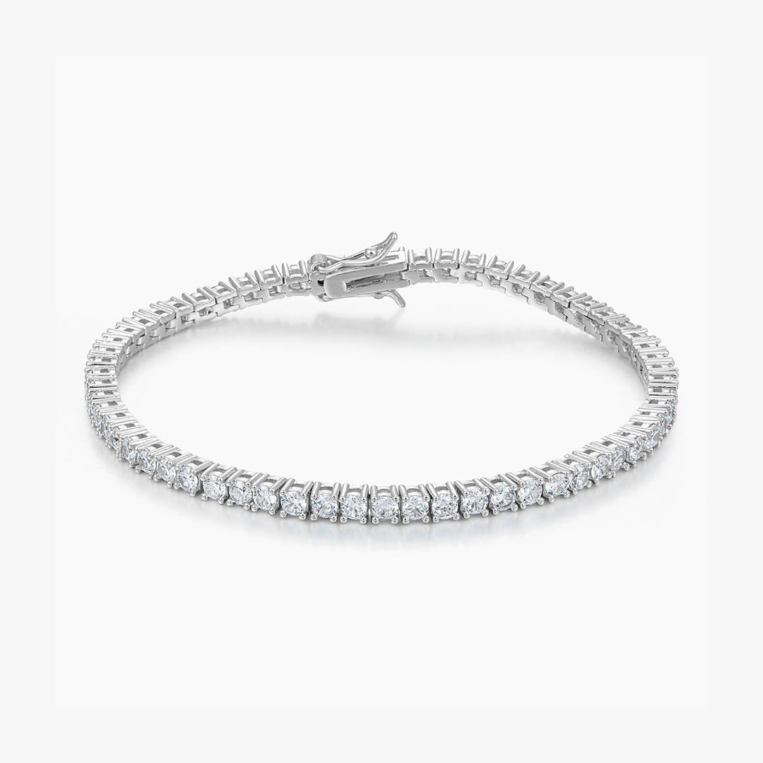 S925 Silver Moissanite Tennis Bracelet - AKAK BODYJEWELRY - ear - tunnel