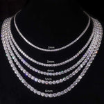 S925 Silver Moissanite Tennis Necklace - AKAK BODYJEWELRY - ear - tunnel