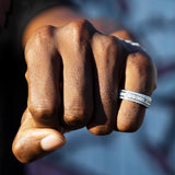 S925 Silver Moissanite Tone Baguette Ring - AKAK BODYJEWELRY - ear - tunnel