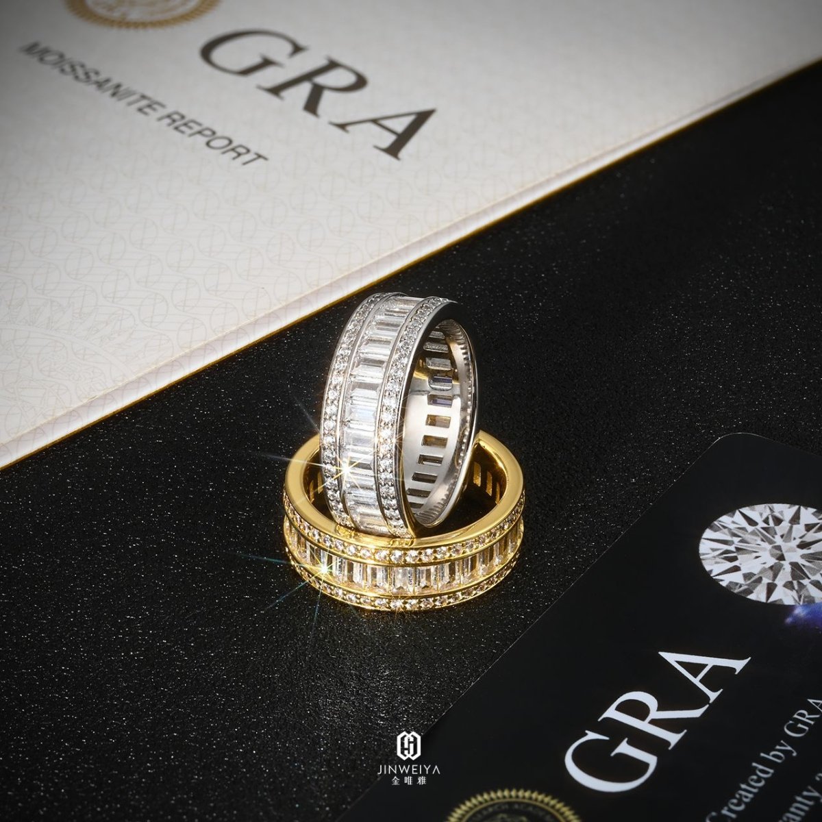 S925 Silver Moissanite Tone Baguette Ring - AKAK BODYJEWELRY - ear - tunnel