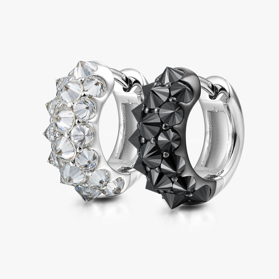 S925 Silver Reverse - Set Moissanite Earrings - AKAK BODYJEWELRY - ear - tunnel