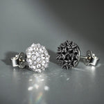 S925 Silver Reverse - Set Moissanite Stud Earrings - AKAK BODYJEWELRY - ear - tunnel