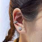 S925 Silver Reverse - Set Moissanite Stud Earrings - AKAK BODYJEWELRY - ear - tunnel