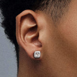 S925 Silver Sugar Cube Earrings Jewelry for Women Men - AKAK BODYJEWELRY - ear - tunnel