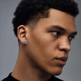 S925 Silver Sugar Cube Earrings Jewelry for Women Men - AKAK BODYJEWELRY - ear - tunnel