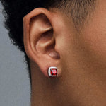 S925 Silver Sugar Cube Earrings Jewelry for Women Men - AKAK BODYJEWELRY - ear - tunnel