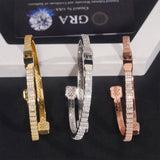 S925 Silver Triple - Tone Baguette Moissanite Bracelet - AKAK BODYJEWELRY - ear - tunnel