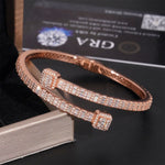 S925 Silver Triple - Tone Baguette Moissanite Bracelet - AKAK BODYJEWELRY - ear - tunnel