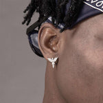 S925 Sterling Silver Angel Stud Earrings - AKAK BODYJEWELRY - ear - tunnel