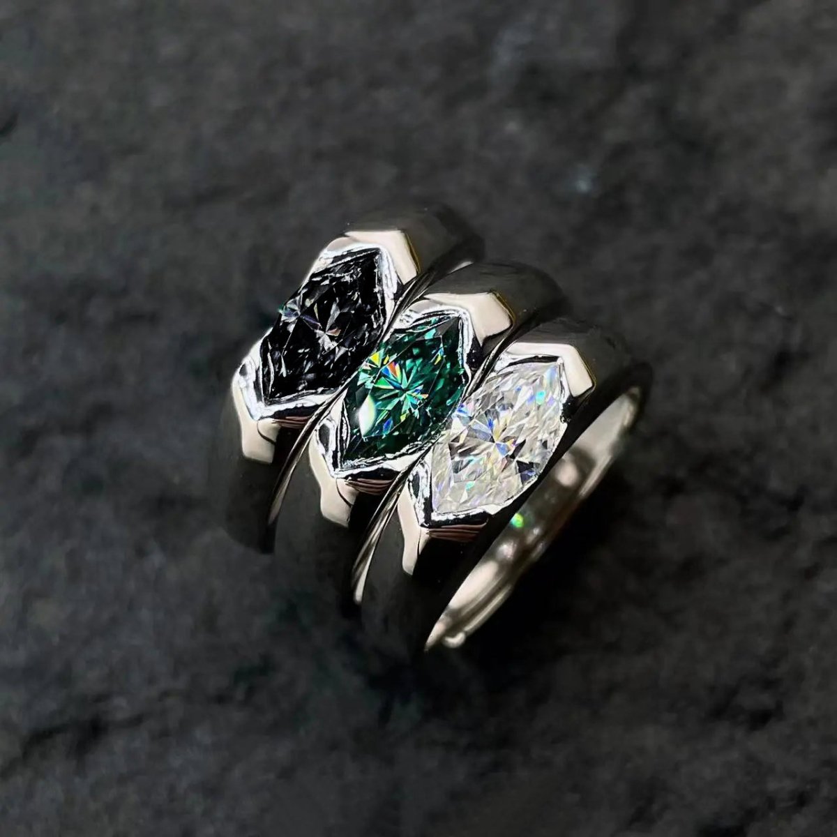 S925 Sterling Silver Eye of Horus Moissanite Ring - AKAK BODYJEWELRY - ear - tunnel