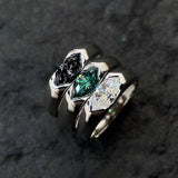 S925 Sterling Silver Eye of Horus Moissanite Ring - AKAK BODYJEWELRY - ear - tunnel