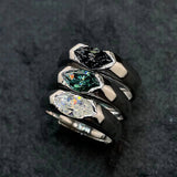 S925 Sterling Silver Eye of Horus Moissanite Ring - AKAK BODYJEWELRY - ear - tunnel