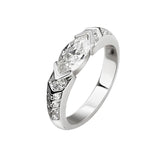 S925 Sterling Silver Eye of Horus Ring Moissanite Marquise Cut - AKAK BODYJEWELRY - ear - tunnel