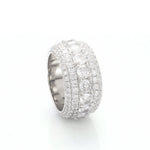 S925 Sterling Silver Full - Pavé Moissanite Ring - AKAK BODYJEWELRY - ear - tunnel