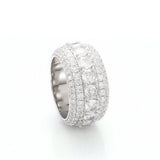 S925 Sterling Silver Full - Pavé Moissanite Ring - AKAK BODYJEWELRY - ear - tunnel