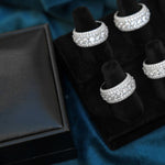 S925 Sterling Silver Full - Pavé Moissanite Ring - AKAK BODYJEWELRY - ear - tunnel