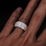S925 Sterling Silver Full - Pavé Moissanite Ring - AKAK BODYJEWELRY - ear - tunnel